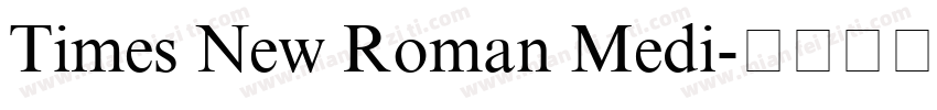 Times New Roman Medi字体转换